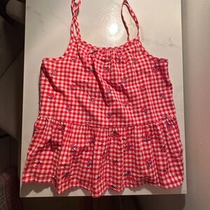 Cat & Jack Red Checkered Kids Camisole